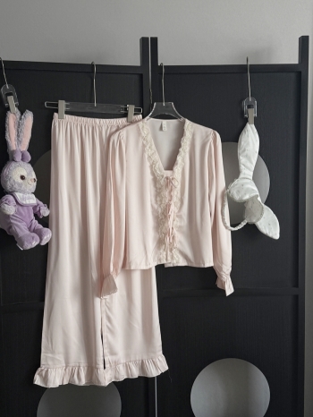 【Z829339】高級感閃鑽冰絲家居服套裝