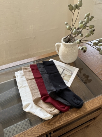 【Z829735】學院風純棉及膝長襪