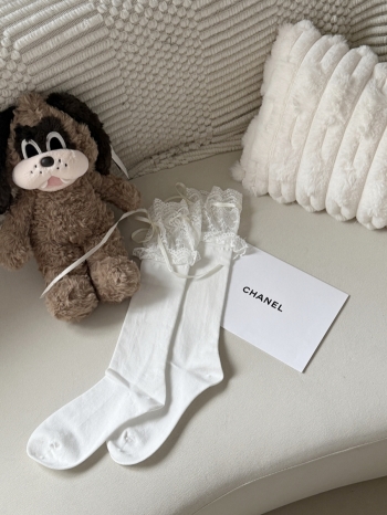 【Z829506】蕾絲花邊蝴蝶結堆堆襪