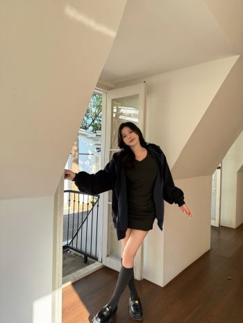 【Z829776】韓系厚挺純色連帽外套