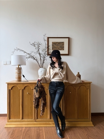 【Z829832】甜美背心+露肩蝴蝶結罩衫