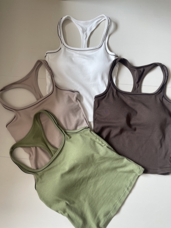 【Z829763】撞色滾邊U領工字美背背心