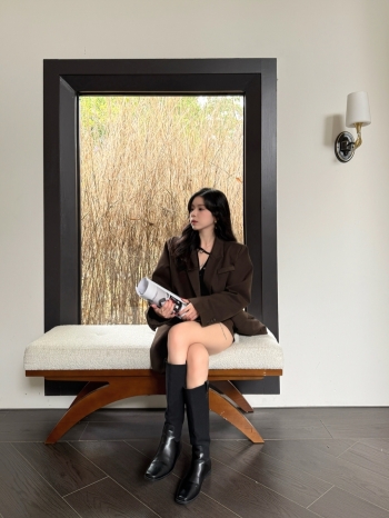 【Z829844】雙排釦鋪棉西裝外套