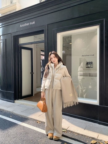 【Z829851】連帽羽絨鋪棉背心三件式休閒套裝