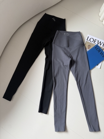 【Z829919】收腹提臀V腰磨毛瑜珈褲