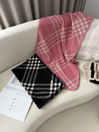 【Z829972】英倫風雙面格紋披肩圍巾