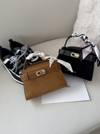 【Z829979】時尚輕奢麂皮絨絲巾手提小包