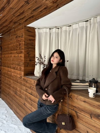 【Z830004】小香風流蘇雙面羊絨短外套