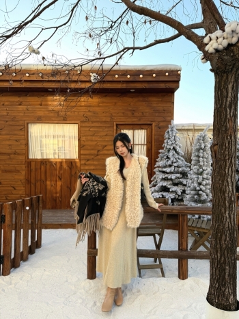 【Z829997】氣質V領修身顯瘦針織連身裙