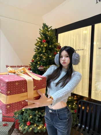 【Z830029】甜糯水貂毛絨針織毛衣