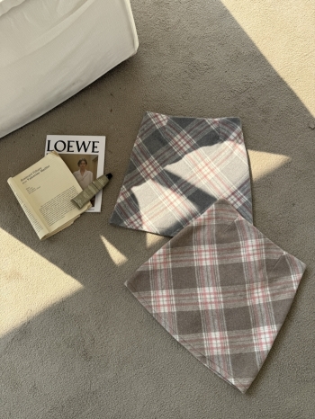 【Z830056】學院風格紋毛呢短裙