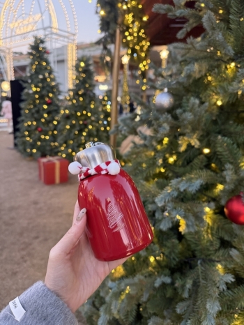 【Z830083】2000滿額禮 手繪聖誕樹330ml不鏽鋼保溫瓶