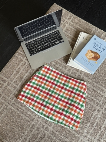 【Z830081】甜心彩糖格紋低腰短裙