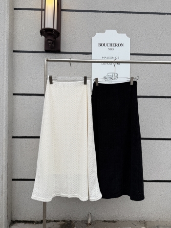 【Z830082】簡約紋理感鬆緊腰頭針織裙