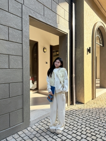 【Z830047】圓領羽絨背心+連帽帽T+絨褲三件套