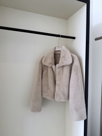 【Z830142】韓系氛圍感翻領毛絨外套