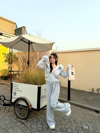 【Z830101】韓系毛領連帽外套休閒褲套裝