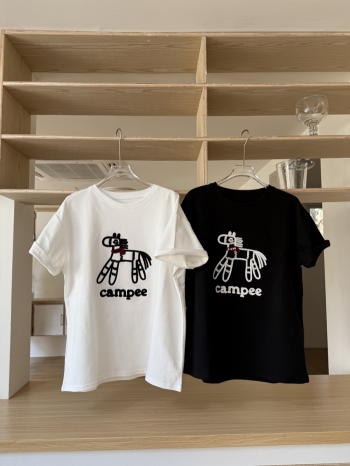 【Z830222】韓系設計感小馬刺繡圓領短T