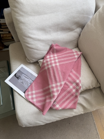 【Z829972】英倫風雙面格紋披肩圍巾