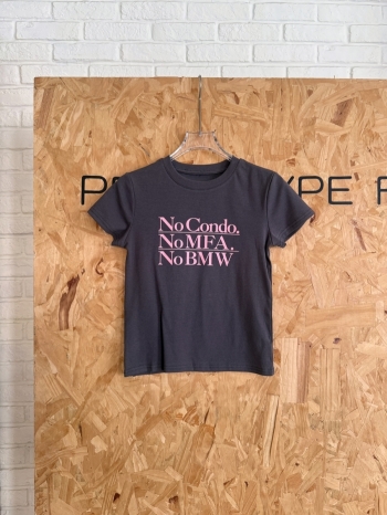 【Z830624】韓系百搭圓領字母印花短T