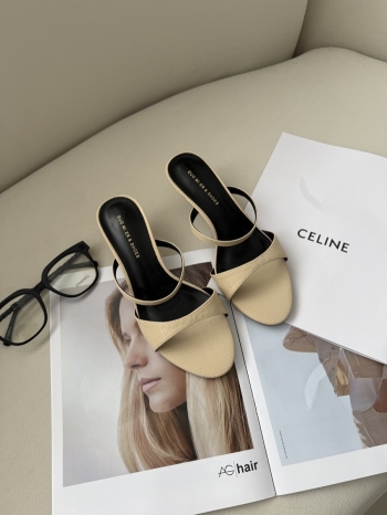 【Z830699】法式氣質細帶小貓跟涼拖鞋